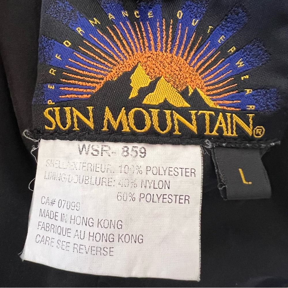 SUN MOUNTAIN Vintage Golf Windbreaker Pullover Plaid Reversible Sz Large Pockets - Picture 4 of 10